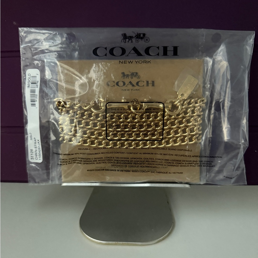 Coach Gold Chain Strap